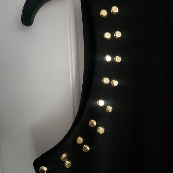 $165 retail-NWOT-Michael Kors Astor Women's Black Crepe Jumpsuit - Size M PETITE - Picture 7 of 16